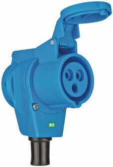 CEE-Winkelkupplung 230V 16A IP44 - 1x 230V 16A, 1x 230V CEE 16A 3-polig