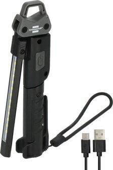 Akku LED Handlampe HL 400 AC, 400lm + Spot 120lm + R&uuml;ckseite 200lm