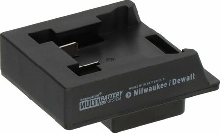 Adapter Milwaukee Dewalt fur LED Baustrahler im  Multi Battery 18V System
