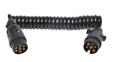 Spiralkabel 3M mit 2x Stecker 7-polig PVC