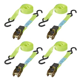Spanngurt mit Ratsche + 2 Haken 5 Meter - Set von 4 Stuck