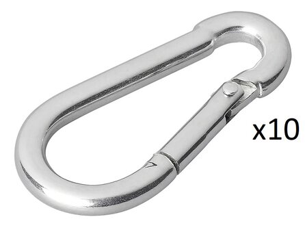 Karabiner Metall 5x50mm x10 Stuck