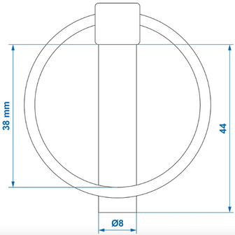 Splintbolzen 8mm mit Ring x10&nbsp;Stuck