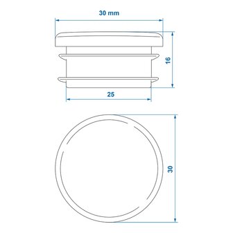 Endkappe &Oslash;30mm x10 stuks