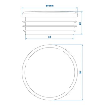 Endkappe &Oslash;50mm x10 stuks