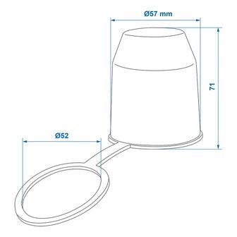 Anhangerkupplungskappe Kunststoff mit Ring x5 Stuck