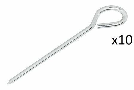 Zelthering 19cm Aluminium mit ose x10 stuks