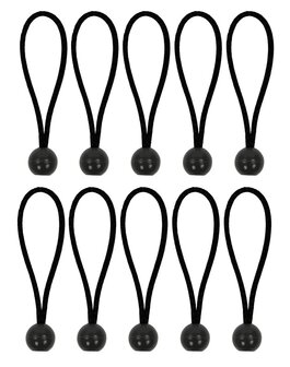Zeltspanner elastisch 15cm mit Kunststoffkugel - Set a 10 Stuck