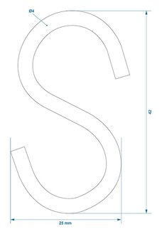 S-Haken Durchmesser 4mm 4 4x2 1cm&nbsp;x10 Stuck