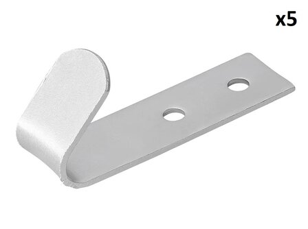 Schraubhaken Metall 72 x 21 x 2 mm x5 Stuck
