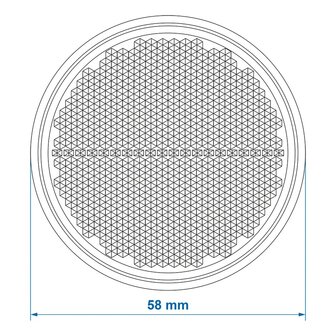 Reflektor rot 58mm selbstklebend mit Grundplatte x5 stuck