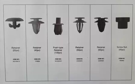 Opel Verkleidungs-Clip Sortiment &ndash; 300-teilig