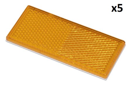 Reflektor orange 82x36mm selbstklebend x5 stuck