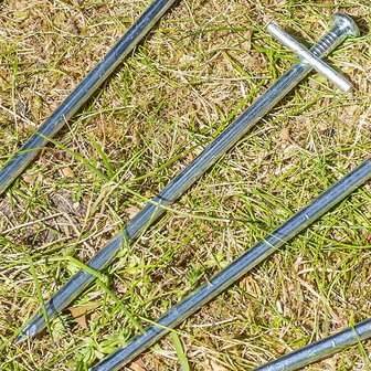 Erdnagel aus Metall 17 cm mit angeschwei&szlig;tem Querbolzen x10 Stuck