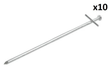 Metallhering 23 cm mit angeschwei&szlig;tem Querbolzen x10 Stuck