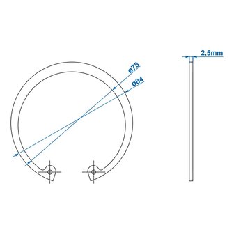 Seegerring Durchmesser 80 mm x10 Stuck
