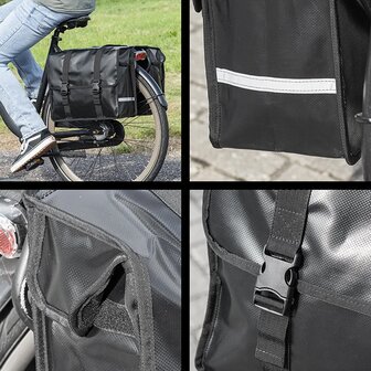 Doppelte Fahrradtasche 40L wasserdicht