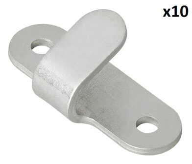 Seilhaken aus Metall 65x27 mm gebogen x10 Stuck