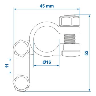Batterieklemme (-) Standard x5 Stuck