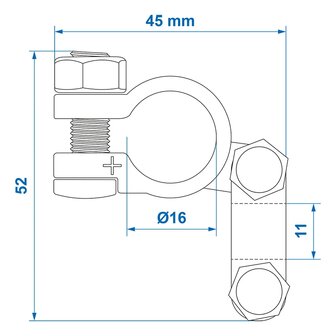 Batterieklemme (+) Standard x5 Stuck