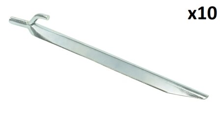Zelthering 25cm Metall mit Haken x10 stuck