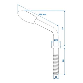 Spindel fur Stutzradklemme 48 mm x10 Stuck