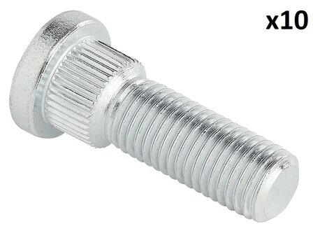 Radschraube M12x1,5 gerandelt 14,5 mm x10 Stuck