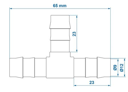 Schlauchtulle T-Stuck 12 mm x10 Stuck