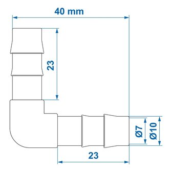Schlauchtulle 90&deg; abgewinkelt 10 mm x10 Stuck