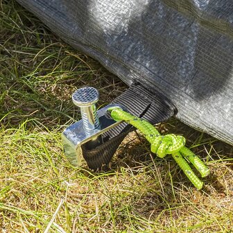 Felsbodenhering 40 cm aus verzinktem Stahl mit L-Haken &ndash; 10 Stuck