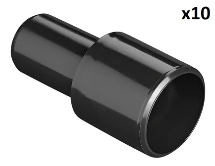 Abflussrohr-Ubergangsstuck dia 28 mm auf dia 19 mm PE schwarz x5 Stuck