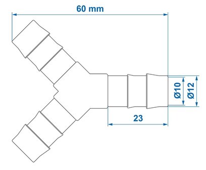 Y-Schlauchverbinder 12 mm x10 Stuck