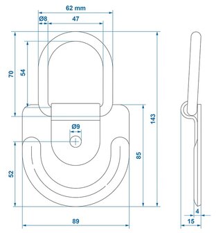 Zurrose 89 x 85 mm x10 Stuck