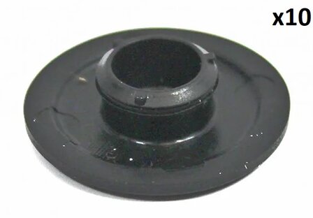 Schwarzer Kunststoff-Verschlussdeckel x10 Stuck