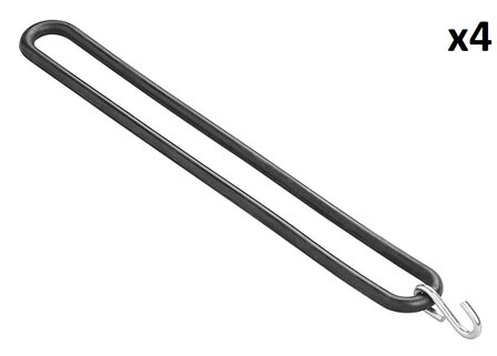 Spannseil 300 mm mit S-Haken x4 Stuck