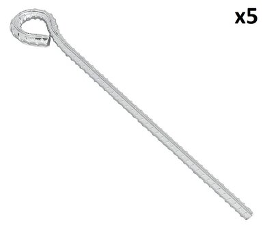 Sturmhering 30 cm aus verzinktem Stahl mit Ose x5 Stuck