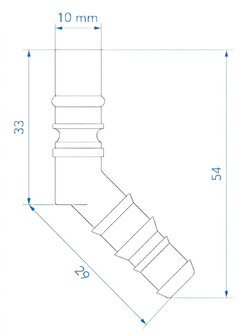 Schlauchtulle mit O-Ring fur 10/12 mm Schlauche blau x5 Stuck
