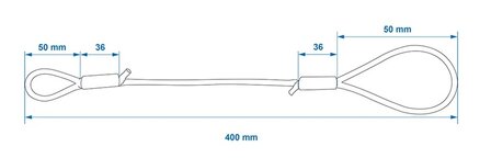 Abrei&szlig;seil 40 cm mit Schlaufen x5 Stuck