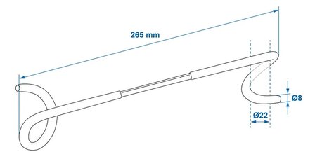 Doppelseitiger Zeltstangen-Aufhangehaken 26,5 cm