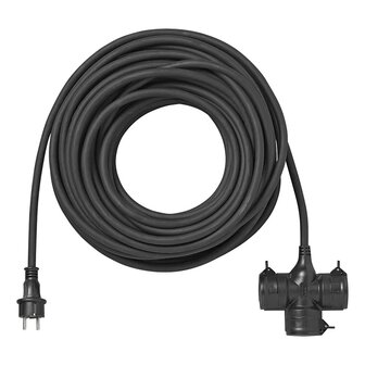 Schuko-Verlangerung 3-fach 25 m 3x 2,5 mm&sup2;