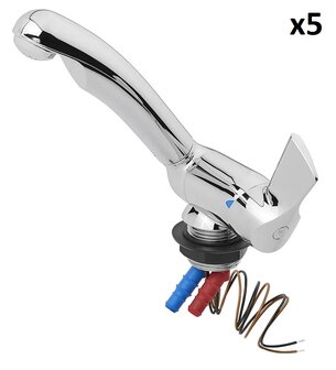 Mischbatterie Keramik Style 12V Durchmesser 33 mm Chrom x5 Stuck