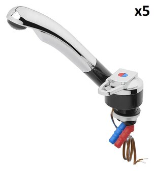 Keramik-Mischarmatur Deluxe Durchmesser 27 mm Chrom/Schwarz x5 stuks