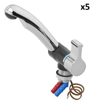 Mischarmatur Mono-Mix Style 2005 12V Durchmesser 27 mm Chrom/Schwarz x5 Stuck