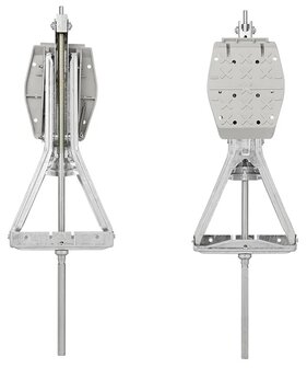 Caravan-Stutzecke 1000 kg 605 x 280 mm H: 470 mm inkl. Stabilisierungsfu&szlig; und verlangertem Ausdrehmechanismus