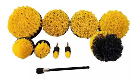 Burstenset fur Bohrmaschine &ndash; 10-teilig