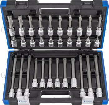 Steckschlussel-Bit-Set 1/2&quot; TP-Profil (fur Torx Plus) T20 - T70, 32-teilig