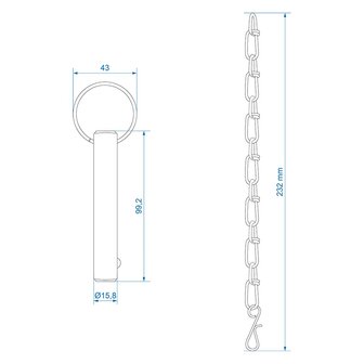 Sicherungsstift mit Kette