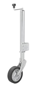 Stutzrad 570/60 mm mit gro&szlig;er Metallfelge und Gummireifen 220 x 65 mm, klappbar 300 kg
