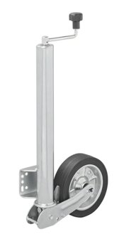 Stutzrad 570/60 mm mit gro&szlig;er Metallfelge und Gummireifen 220 x 65 mm, klappbar 300 kg