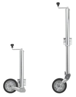Stutzrad 570/60 mm mit gro&szlig;er Metallfelge und Gummireifen 220 x 65 mm, klappbar 300 kg